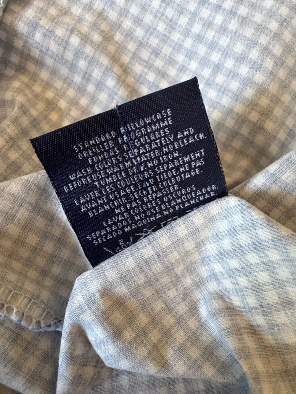 Two Ralph Lauren Blue Gingham Twin Comforters and Pillowcases